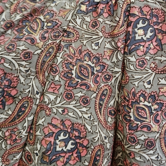 PAANI Smocked Paisley Print Skirt/tube Top. Pink/sage Multi. Size Small NWOT - Picture 11 of 15